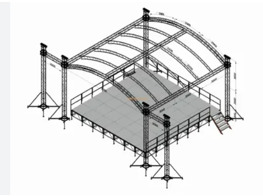 Aluminum Concert stage Roof Truss System Aluminum Concert stage Roof Truss System